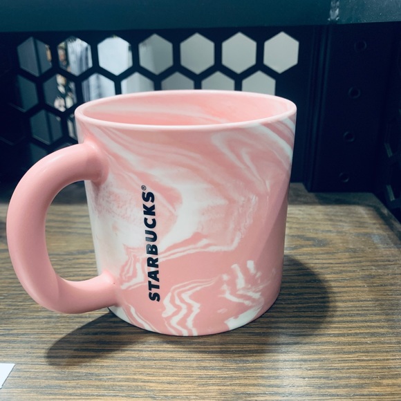 ❌ON HOLd❌ Starbucks Pink Pastel Ceramic Tie Dye Wave Coffee Cup Mug Tumbler New - Picture 3 of 6